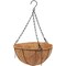 10 Inch Hanging Plants Basket for Outdoor with Coco Coir Liner, Metal Hanger for Flower Garden Patio Decoration